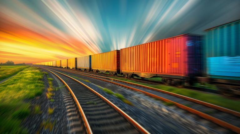Freight Train at high speed